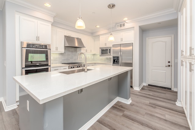 white-kitchen-with-stainless-steel-appliances